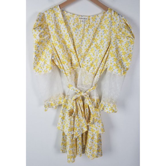 For Love & Lemons Women's Sz. M Daffodil Robe Collab with Victoria Secrets - Picture 3 of 13